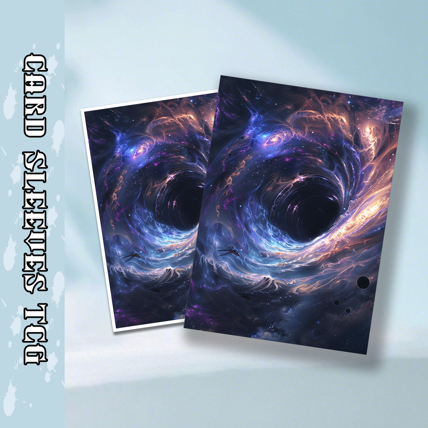 Mtg card sleeves,Cosmic Wormhole and Spaceship, tcg Card Sleeves