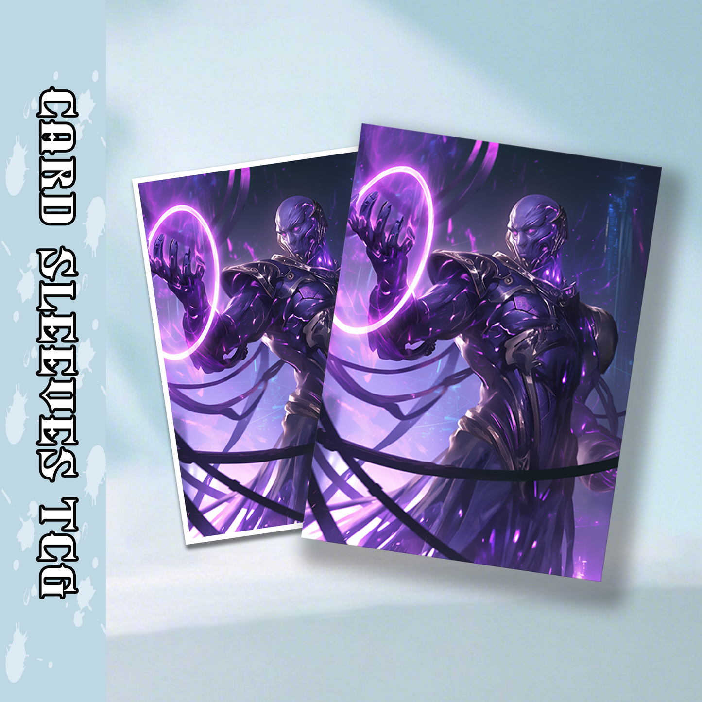 Mtg card sleeves,Purple Cybernetic Warrior, tcg Card Sleeves