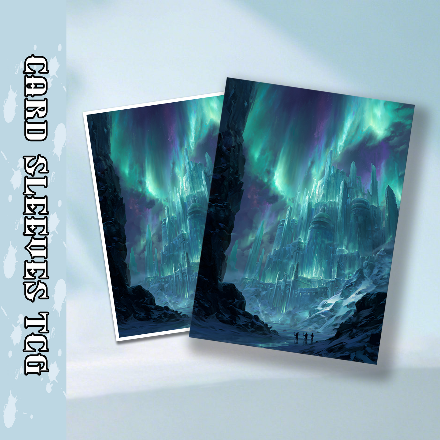 Mtg card sleeves,Aurora-Enchanted Ice Castle, tcg Card Sleeves