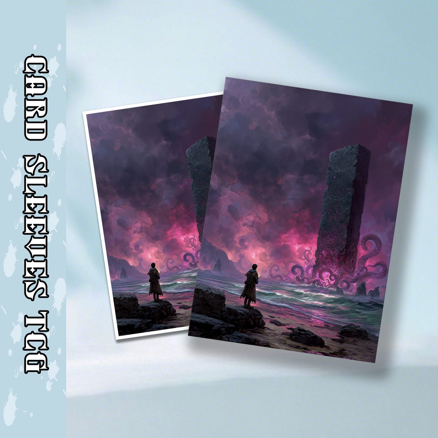 Mtg card sleeves,Mystical Seaside Obelisk with Tentacles, tcg Card Sleeves