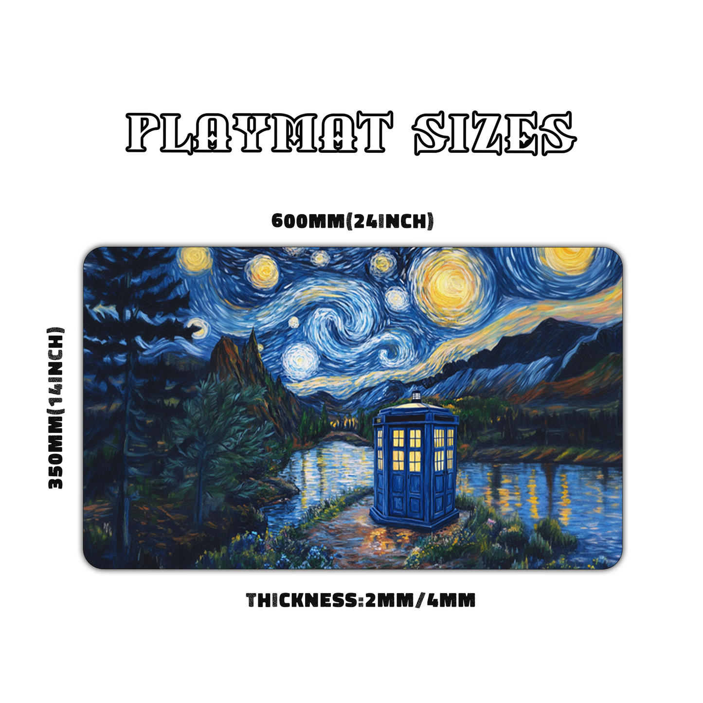 Van Gogh - Style Starry Night Playmat for Work & Gaming | Durable, Stylish & Personalized Mouse Pads