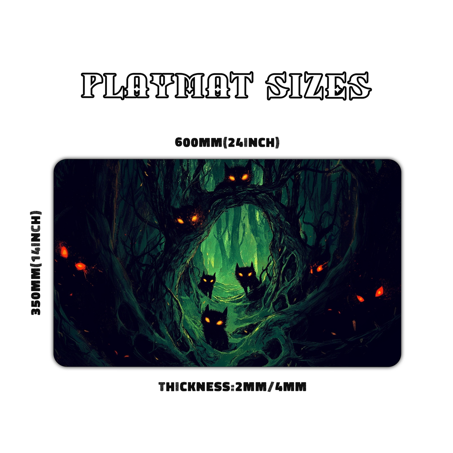 Dark Forest Playmat for Work & Gaming | Durable, Stylish & Personalized Mouse Pads