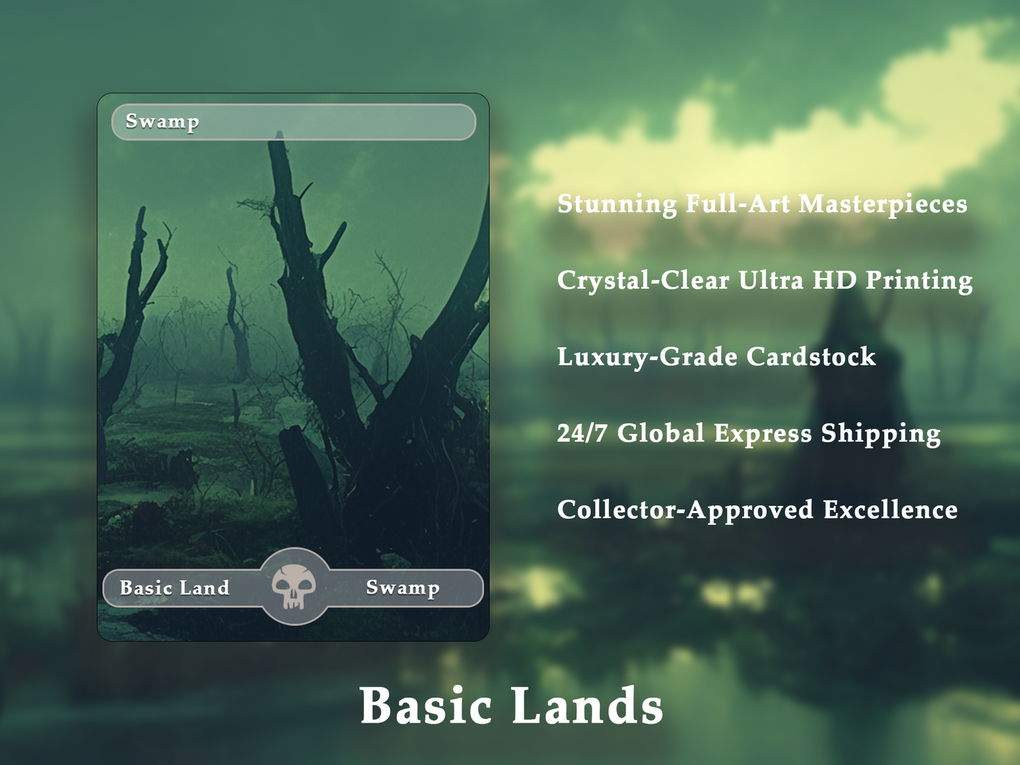 10 Basic Land-Swamp. 10 MTG proxy cards for EDH. Enhance your MTG Commander Deck