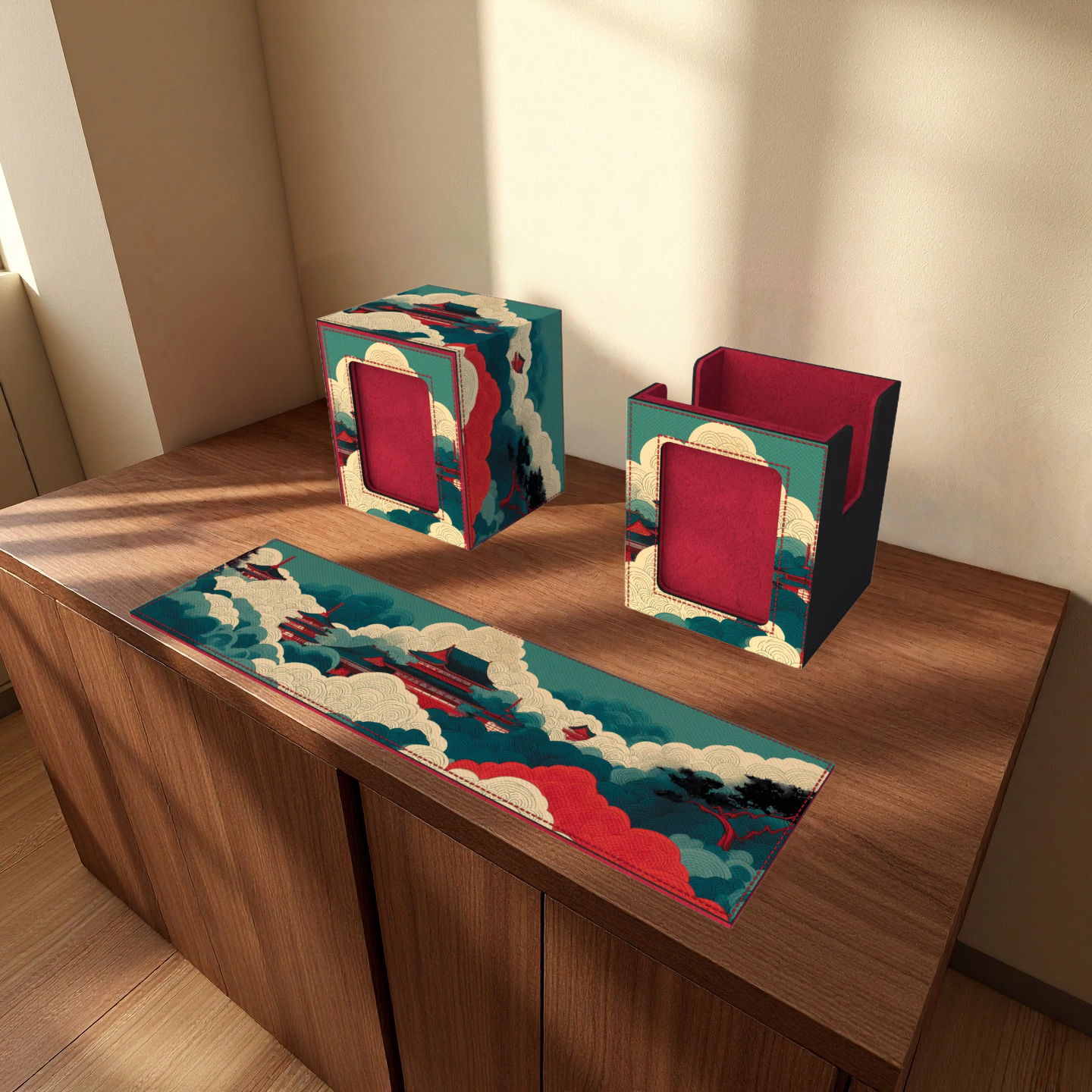 Chinese Aesthetic Deck Box - Premium Storage for TCG, EDH, Commander, Dice & Counters