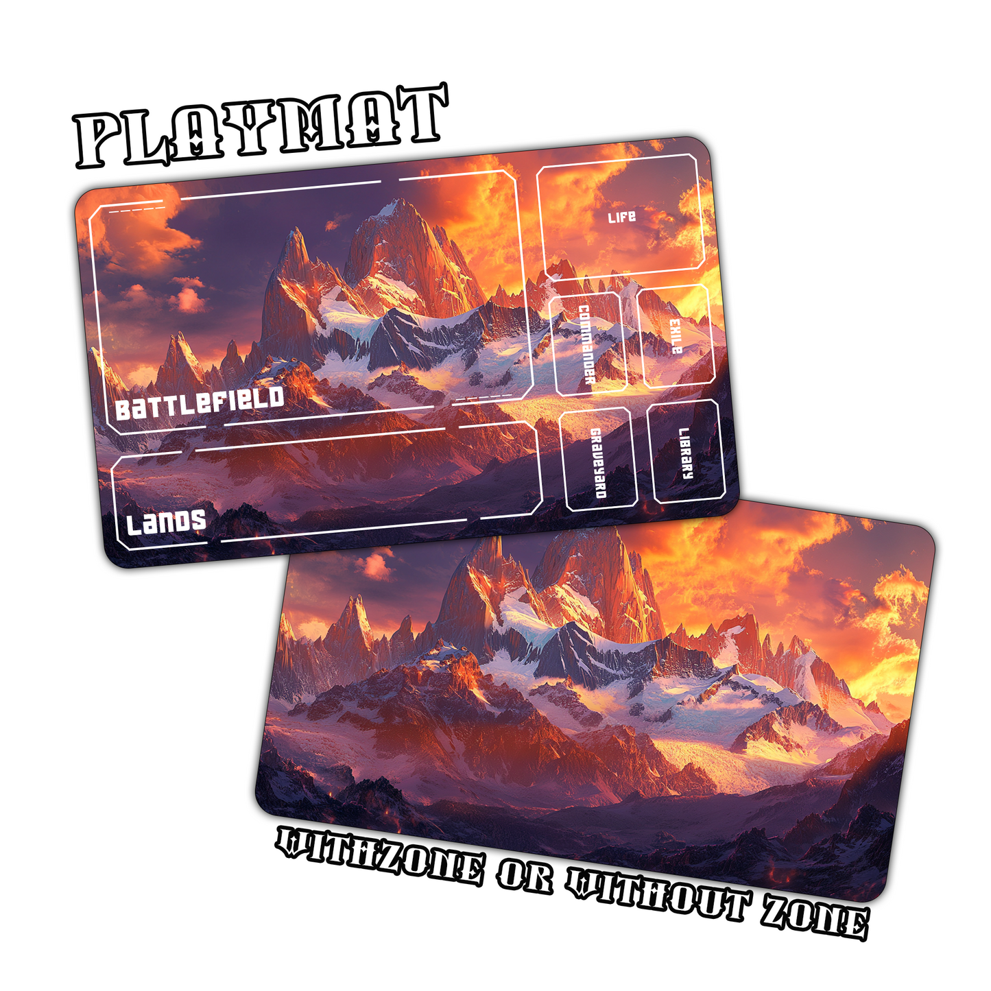 Sunset Mountain Range Playmat for Work & Gaming | Durable, Stylish & Personalized Mouse Pads