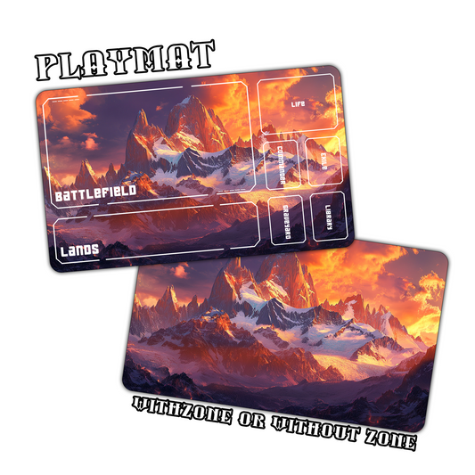 Sunset Mountain Range Playmat for Work & Gaming | Durable, Stylish & Personalized Mouse Pads
