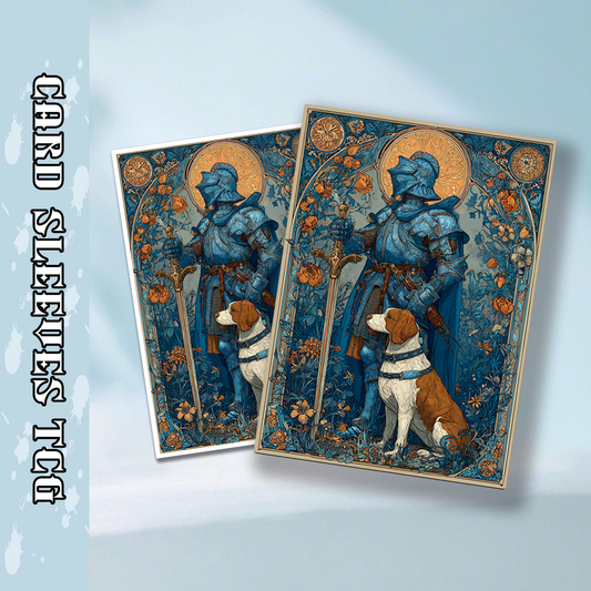 Mtg card sleeves,Art Nouveau Knight & Hound, tcg Card Sleeves