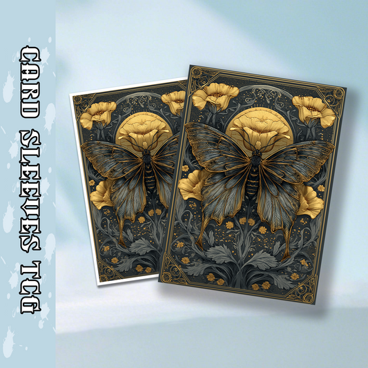 Mtg card sleeves,Art Nouveau Butterfly and Flowers, tcg Card Sleeves