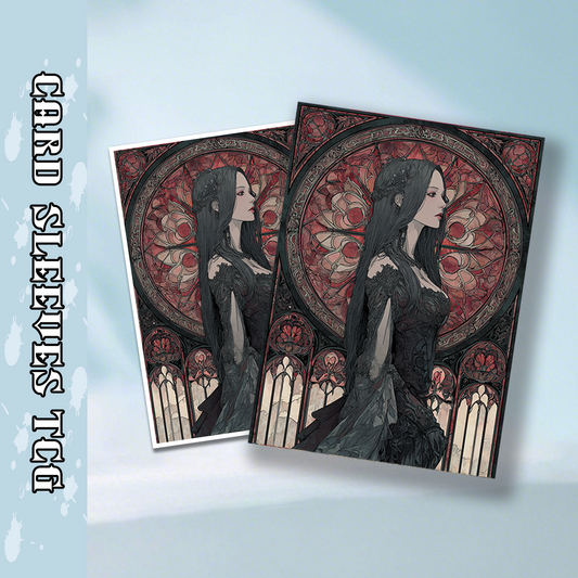 Mtg card sleeves,Gothic Lady in Stained Glass, tcg Card Sleeves