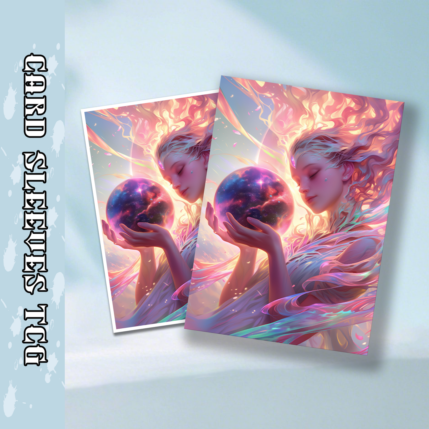 Mtg card sleeves,Fantasy Girl Holding Cosmic Sphere, tcg Card Sleeves