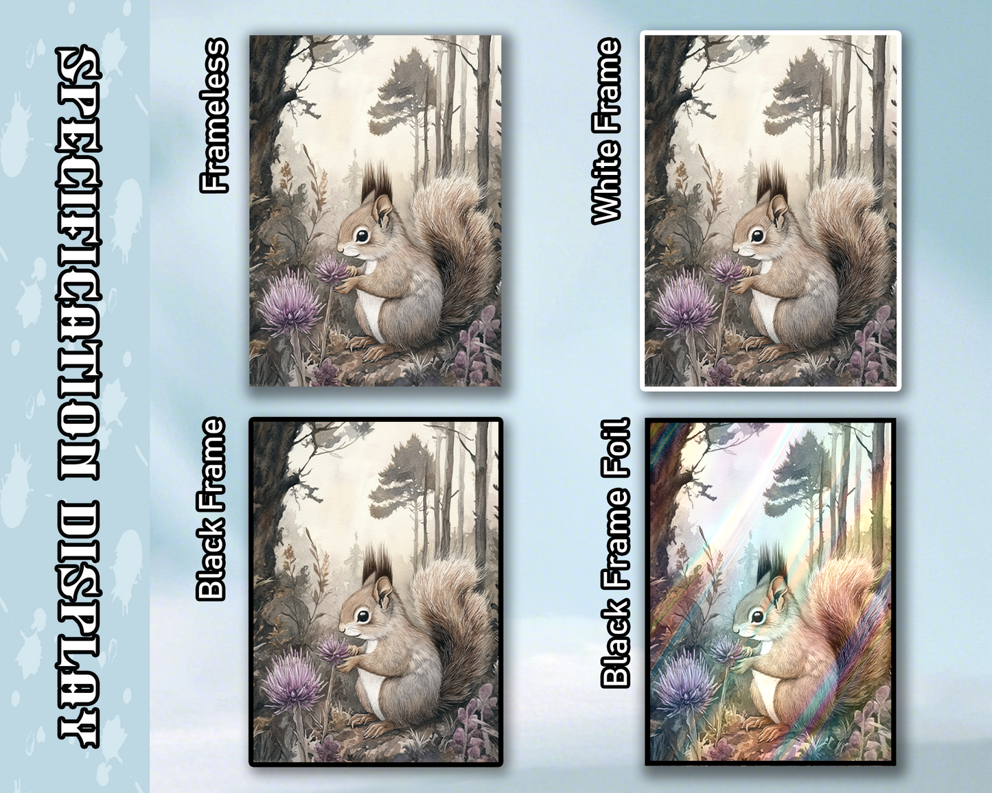 Mtg card sleeves, Watercolor Fox & Squirrel Card Sleeves, Cute tcg Card Sleeves