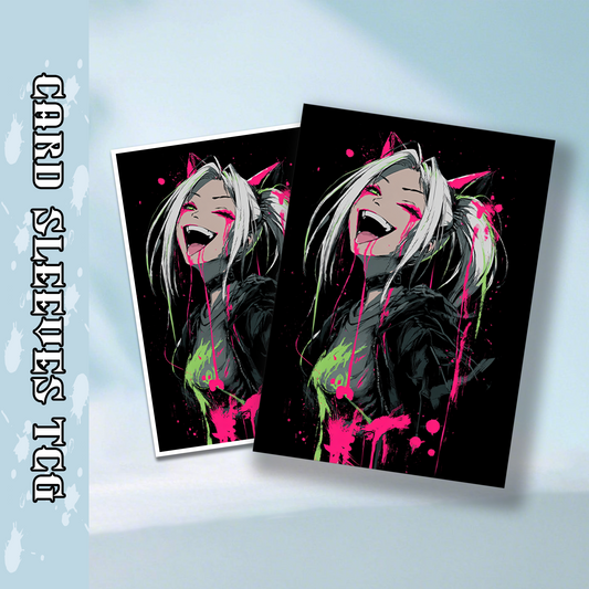 Mtg card sleeves,Neon Graffiti - Style Girl, tcg Card Sleeves