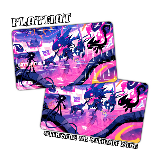 Cyberpunk Monster Battle Playmat for Work & Gaming | Durable, Stylish & Personalized Mouse Pads