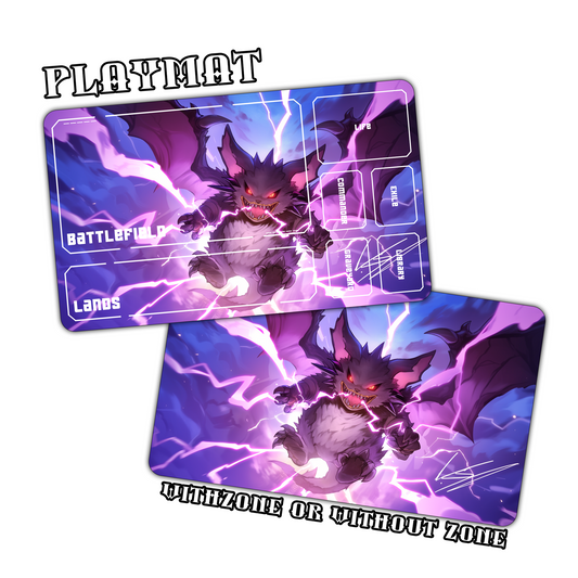 Fantasy Electric Bat Playmat for Work & Gaming | Durable, Stylish & Personalized Mouse Pads