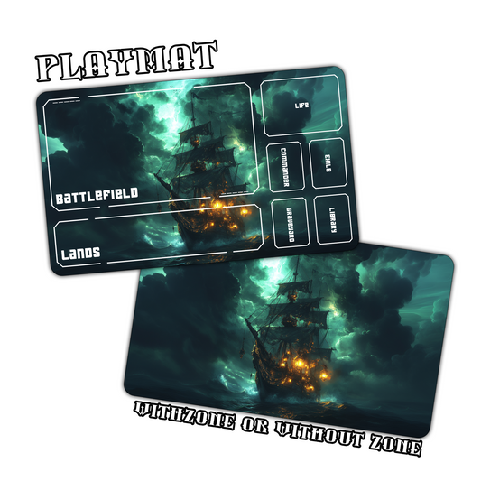 Fantasy Pirate Ship Playmat for Work & Gaming | Durable, Stylish & Personalized Mouse Pads