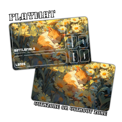 Cute Cat Slumber Playmat for Work & Gaming | Durable, Stylish & Personalized Mouse Pads