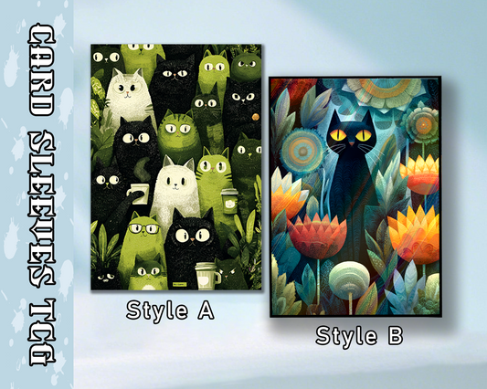 Whimsical Cat Card Sleeves, tcg Card Sleeves