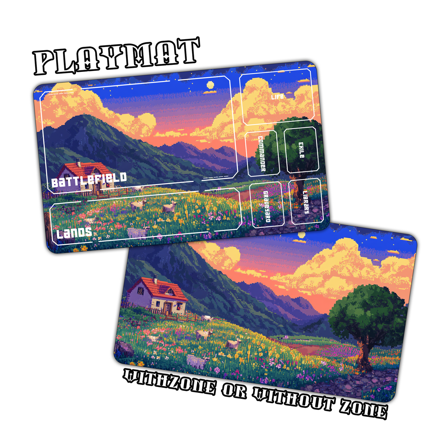 Pixel Art Countryside Playmat for Work & Gaming | Durable, Stylish & Personalized Mouse Pads