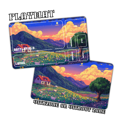 Pixel Art Countryside Playmat for Work & Gaming | Durable, Stylish & Personalized Mouse Pads