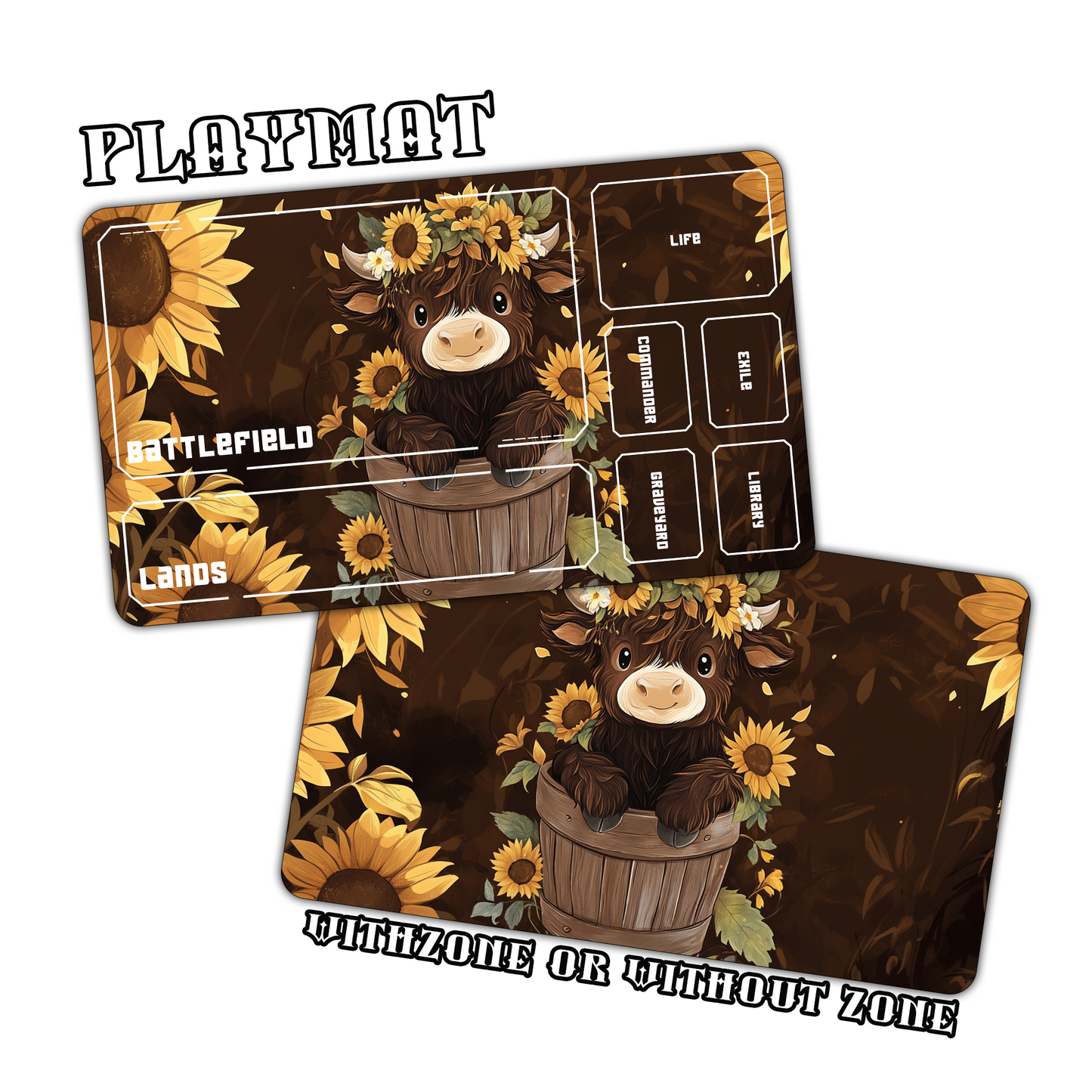 Cute Highland Cow Playmat for Work & Gaming | Durable, Stylish & Personalized Mouse Pads