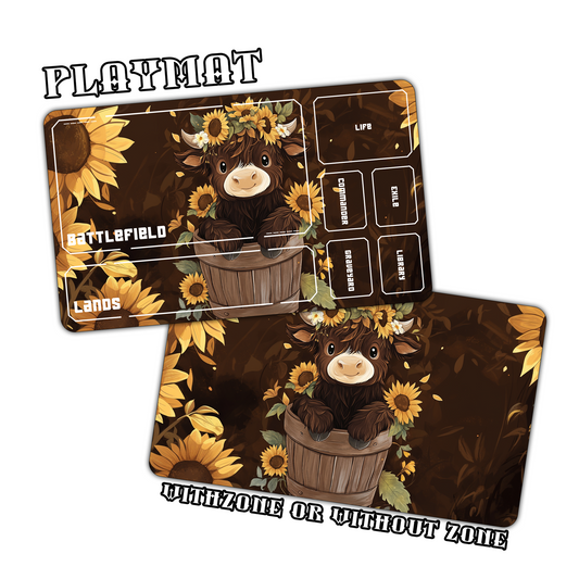 Cute Highland Cow Playmat for Work & Gaming | Durable, Stylish & Personalized Mouse Pads