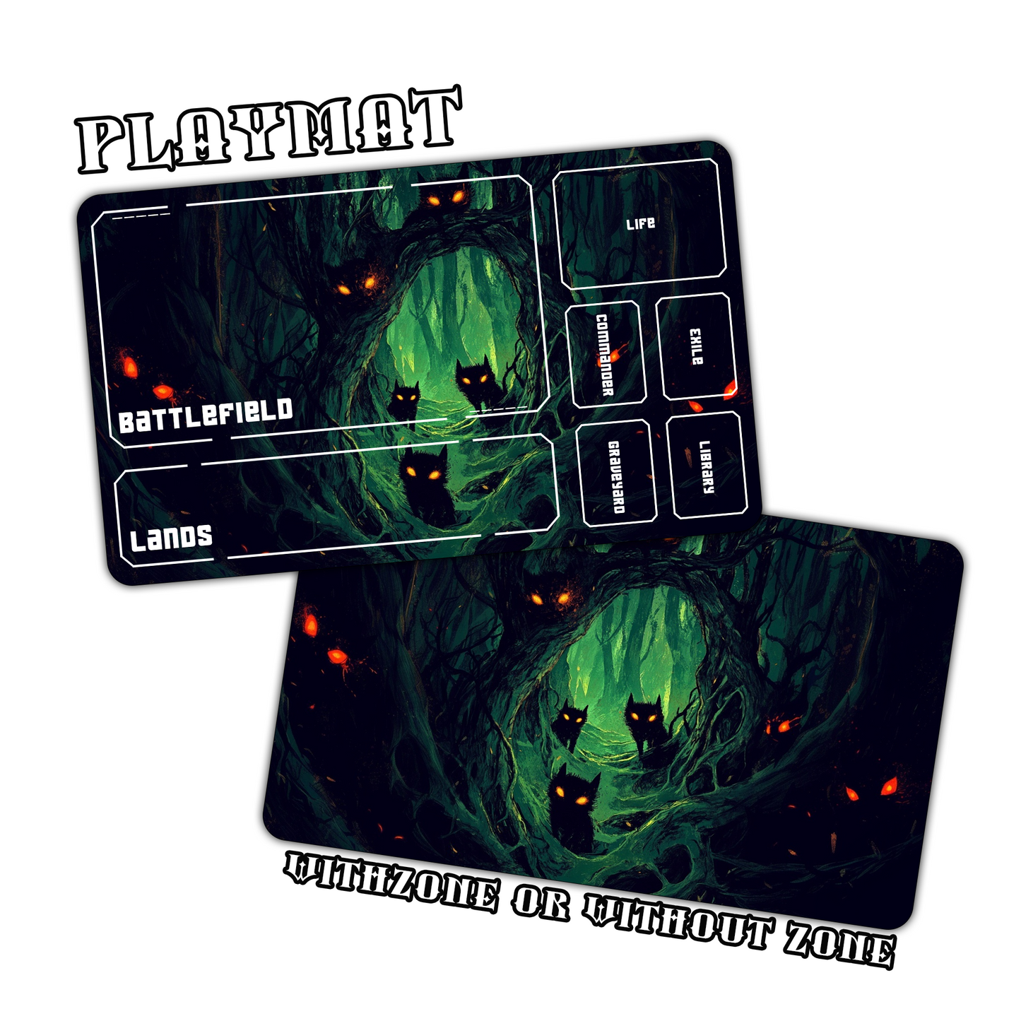 Dark Forest Playmat for Work & Gaming | Durable, Stylish & Personalized Mouse Pads