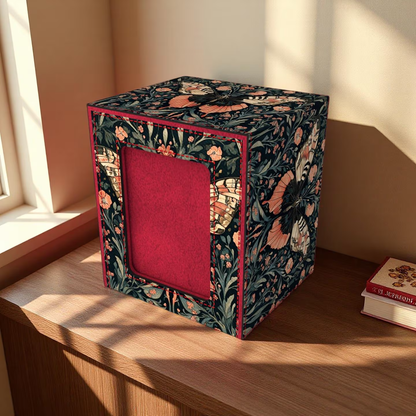 Vintage Floral Butterfly Deck Box - Premium Storage for TCG, EDH, Commander, Dice & Counters