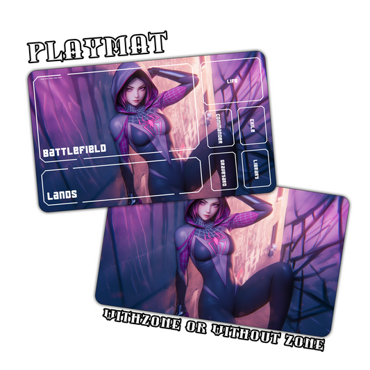 Cyberpunk Spider Heroine Playmat for Work & Gaming | Durable, Stylish & Personalized Mouse Pads
