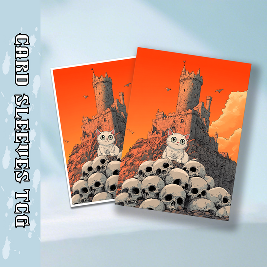 Mtg card sleeves,Castle Cat Among Skulls, tcg Card Sleeves