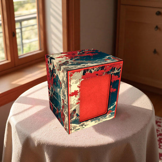 Japanese Maple Ukiyo Deck Box - Premium Storage for TCG, EDH, Commander, Dice & Counters
