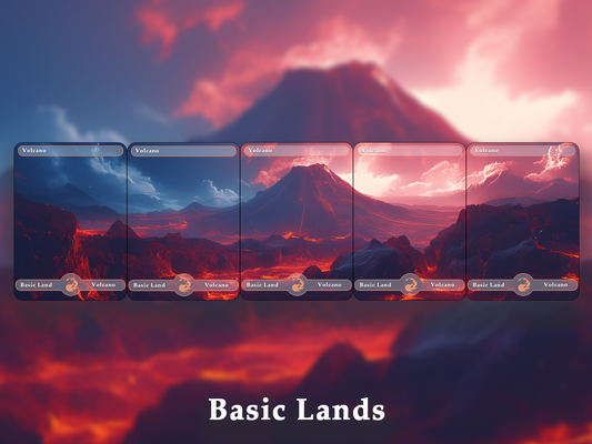 10 Basic Land-Volcano 10 MTG proxy cards for EDH. Enhance your MTG Commander Deck