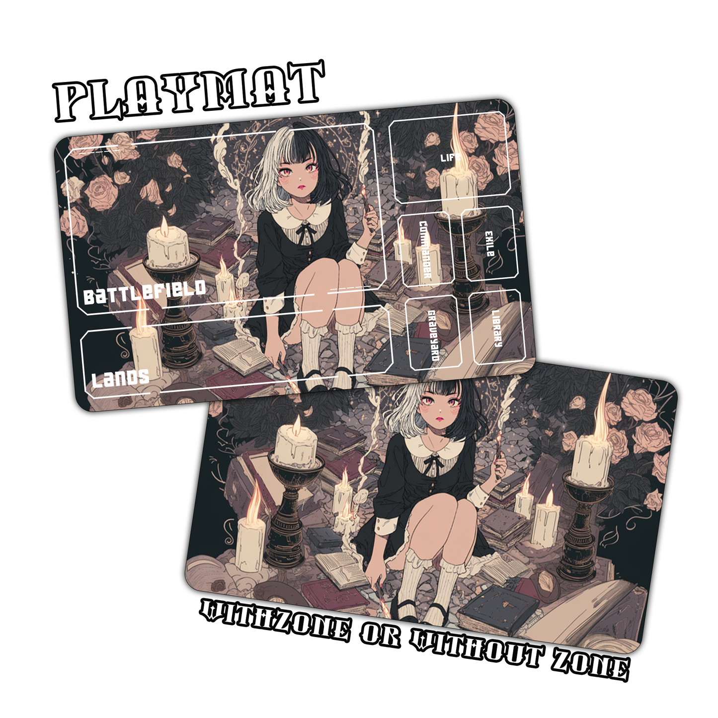 Gothic Witchy Girl Playmat for Work & Gaming | Durable, Stylish & Personalized Mouse Pads