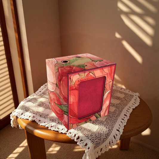 Frog in Tulip Field Deck Box - Premium Storage for TCG, EDH, Commander, Dice & Counters