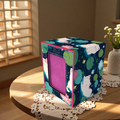 Cat Nap in Lotus Pond Deck Box - Premium Storage for TCG, EDH, Commander, Dice & Counters