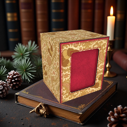 Eastern Floral Brocade Deck Box - Premium Storage for TCG, EDH, Commander, Dice & Counters