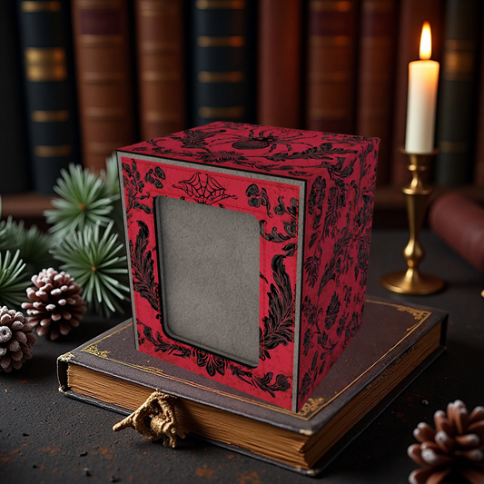 Gothic Spider Damask Deck Box - Premium Storage for TCG, EDH, Commander, Dice & Counters