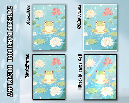 Mtg card sleeves,Lily Pad Frogs Card Sleeves, Cute tcg Card Sleeves