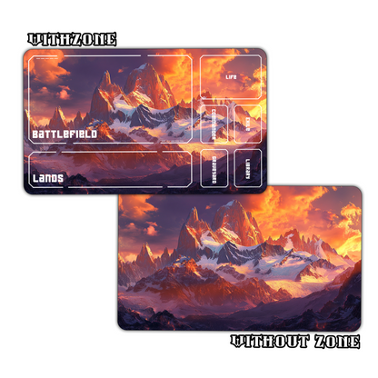 Sunset Mountain Range Playmat for Work & Gaming | Durable, Stylish & Personalized Mouse Pads