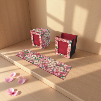 Romantic Cherry Blossom Deck Box - Premium Storage for TCG, EDH, Commander, Dice & Counters