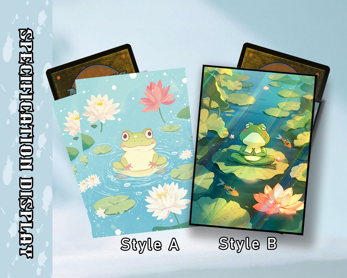 Mtg card sleeves,Lily Pad Frogs Card Sleeves, Cute tcg Card Sleeves