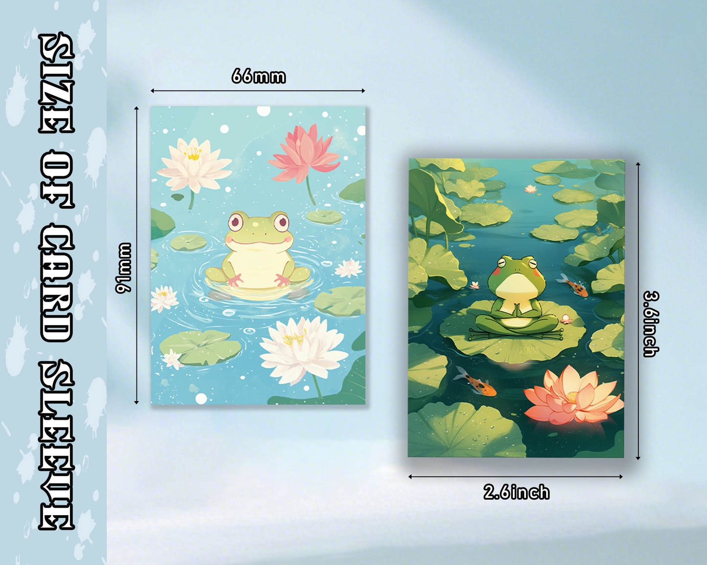 Mtg card sleeves,Lily Pad Frogs Card Sleeves, Cute tcg Card Sleeves
