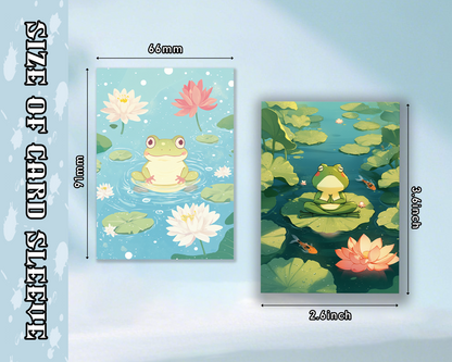 Mtg card sleeves,Lily Pad Frogs Card Sleeves, Cute tcg Card Sleeves