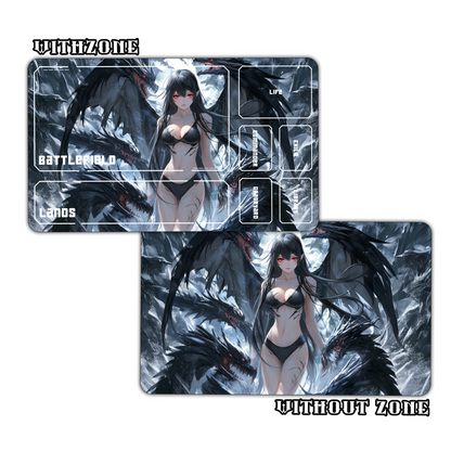 Dark Fantasy Anime Girl Playmat for Work & Gaming | Durable, Stylish & Personalized Mouse Pads