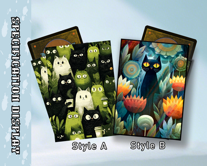 Whimsical Cat Card Sleeves, tcg Card Sleeves