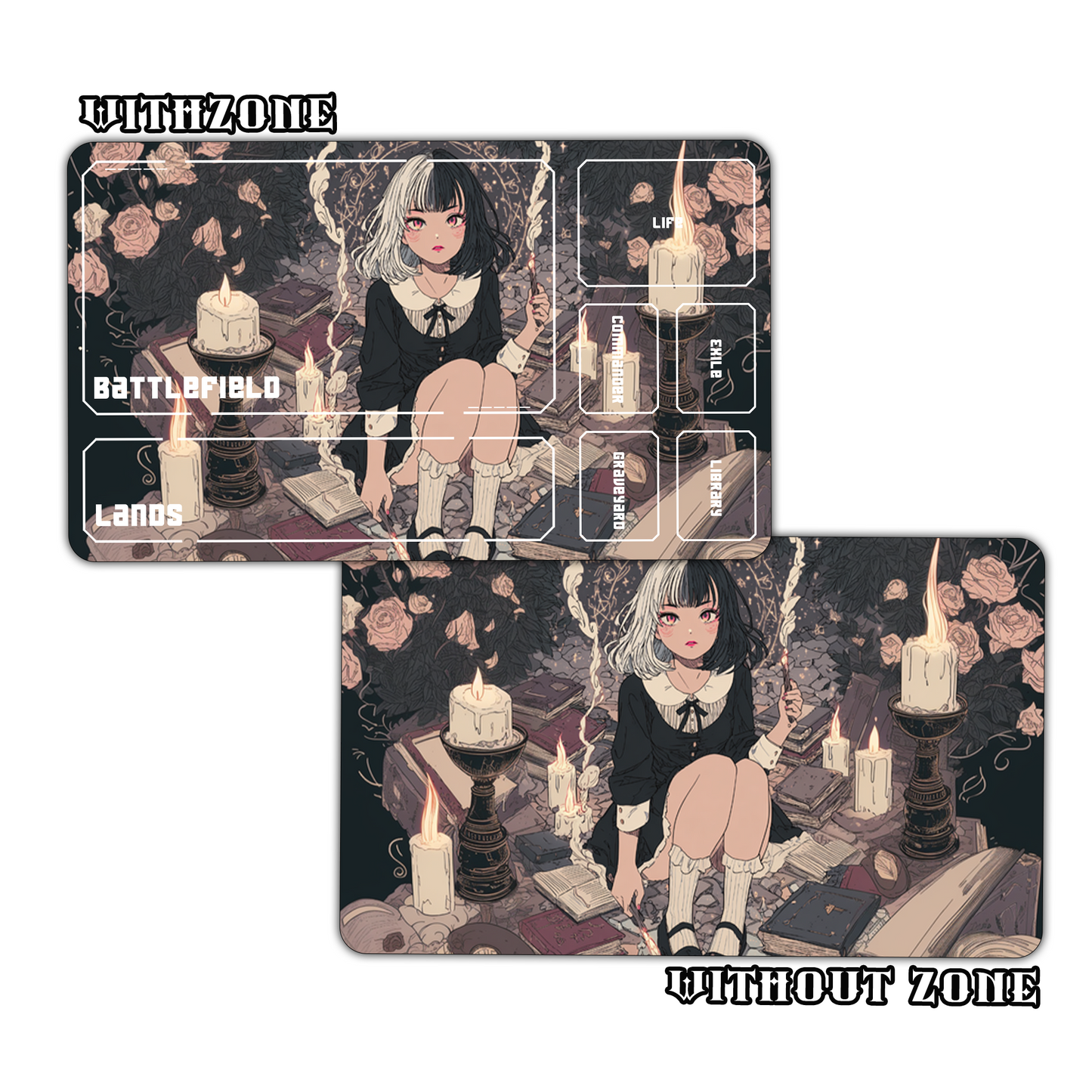 Gothic Witchy Girl Playmat for Work & Gaming | Durable, Stylish & Personalized Mouse Pads