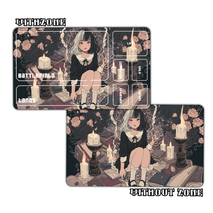 Gothic Witchy Girl Playmat for Work & Gaming | Durable, Stylish & Personalized Mouse Pads