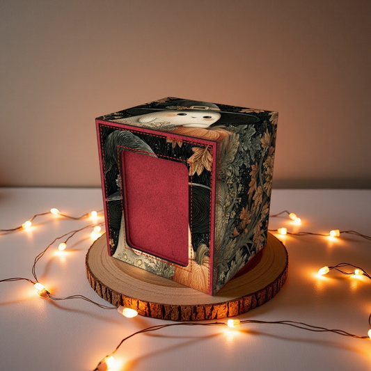 Fall Harvest Ghost Witch Deck Box - Premium Storage for TCG, EDH, Commander, Dice & Counters