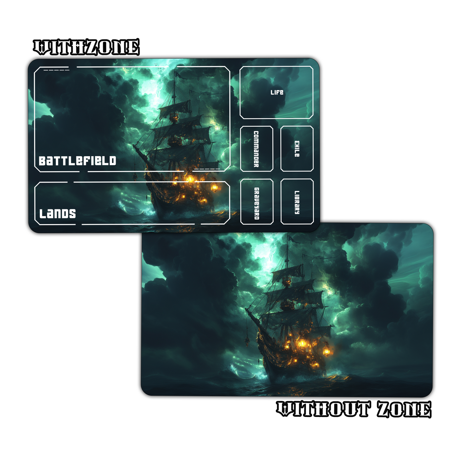 Fantasy Pirate Ship Playmat for Work & Gaming | Durable, Stylish & Personalized Mouse Pads