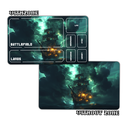 Fantasy Pirate Ship Playmat for Work & Gaming | Durable, Stylish & Personalized Mouse Pads