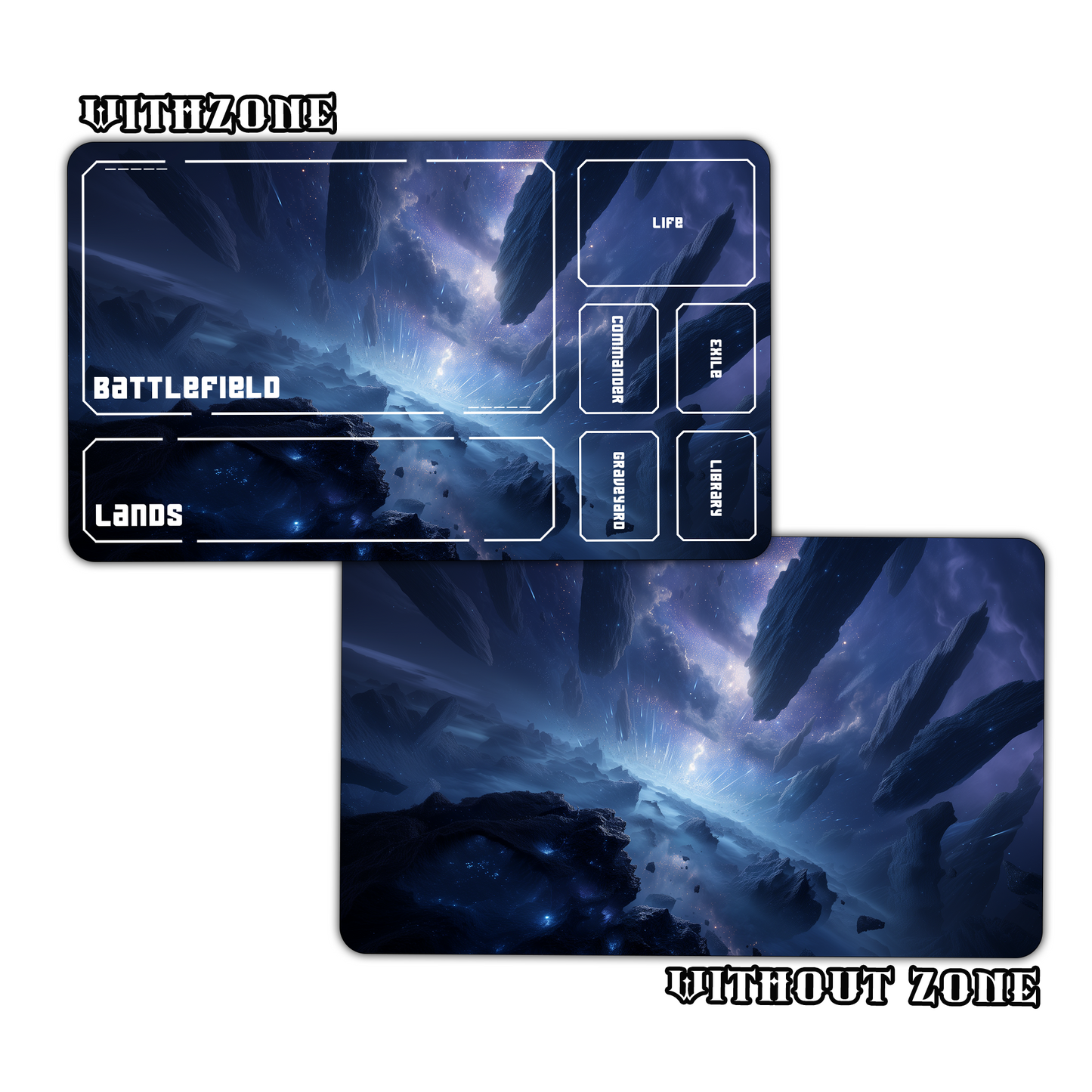 Cosmic Floating Rocks Playmat for Work & Gaming | Durable, Stylish & Personalized Mouse Pads